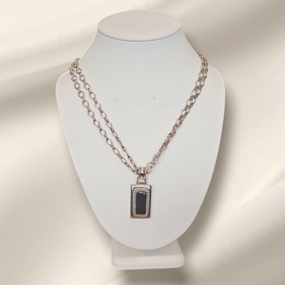 Signed Lady Remington Silver Tone Pendant Necklace.